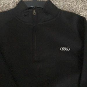 Audi sweatshirt in black medium. Quarter zip